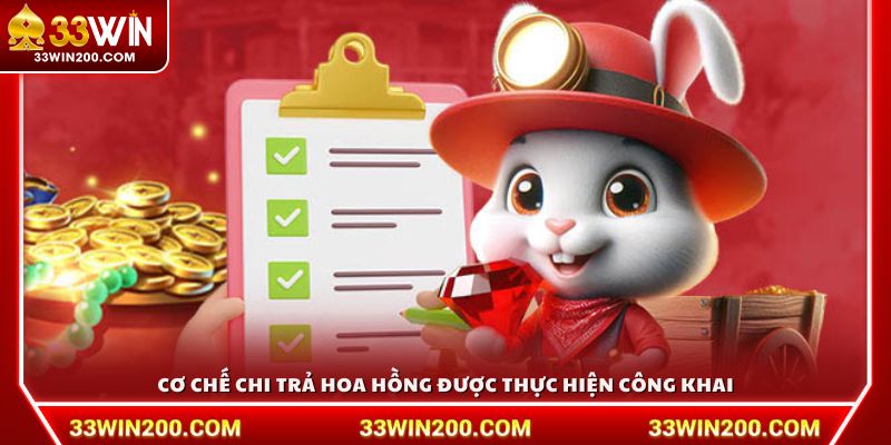 Cơ chế chi trả hoa hồng được thực hiện công khai